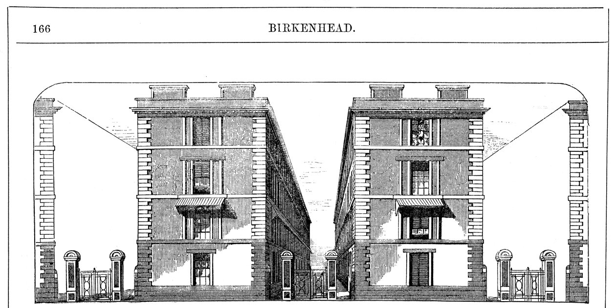Nízké nájemné dělnické obydlí postavené společností Birkenhead Dock Co, c1844 c1860 od Unbekannt