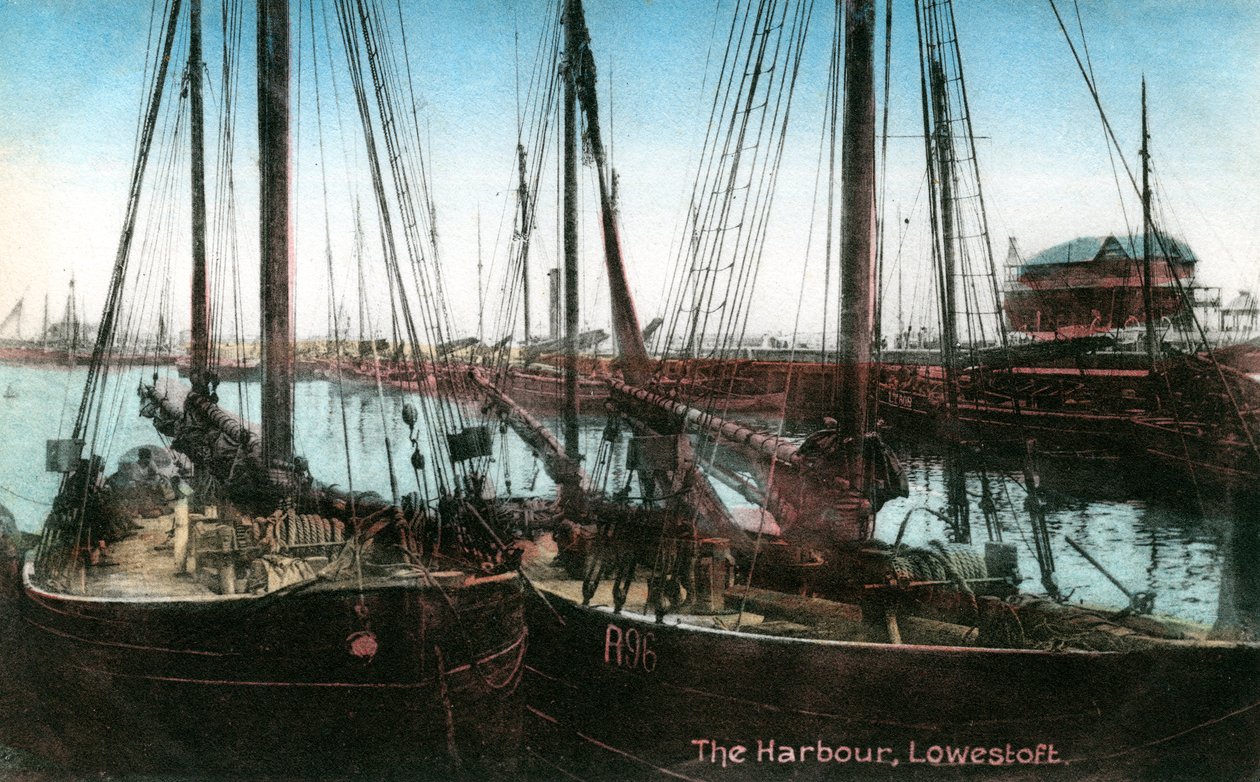 Přístav Lowestoft, Suffolk, 1909 od Unbekannt