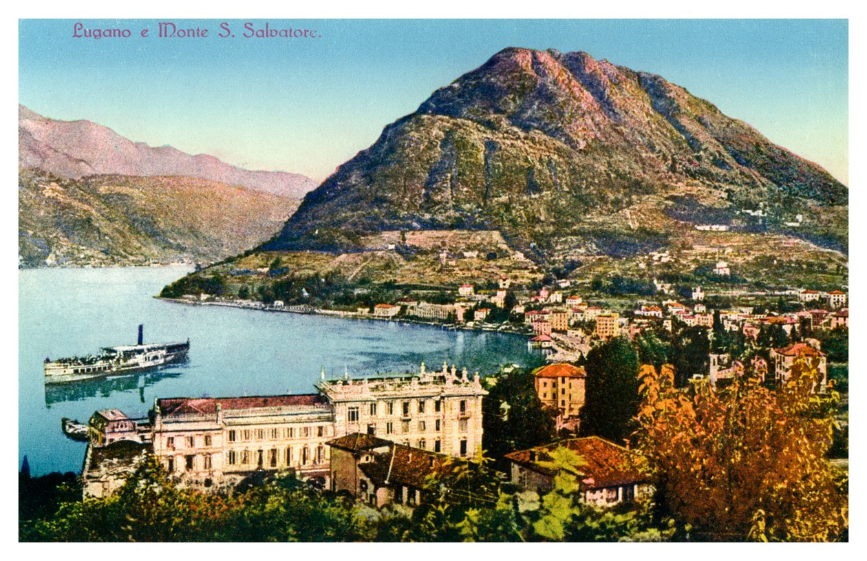 Lugano a Monte San Salvatore, Švýcarsko, 20. století od Unbekannt
