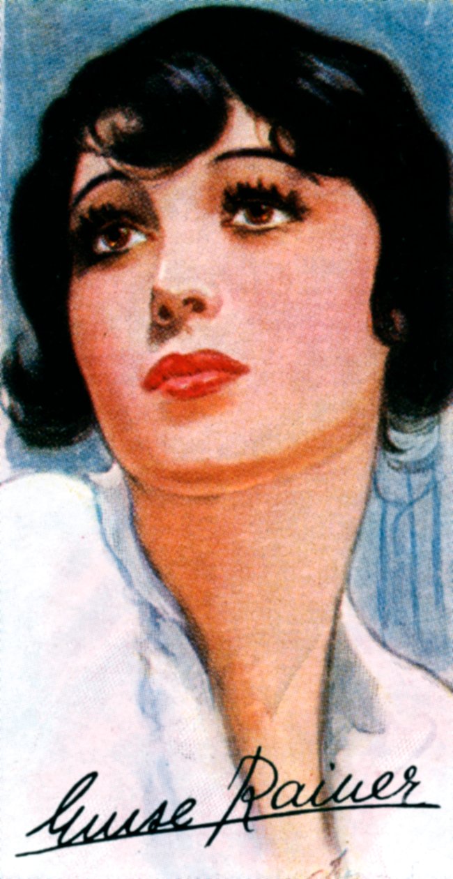 Luise Rainer, 1910-, dvakrát oceněná Oscarem, filmová herečka, 20. století od Unbekannt