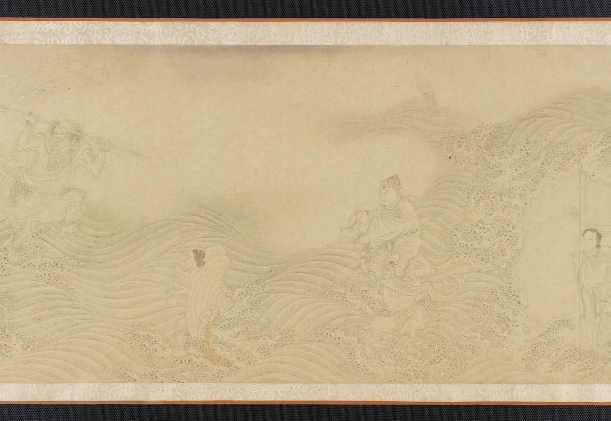 Luohans Crossing Land and Sea, dynastie Ming nebo Qing, 17. století. od Unbekannt