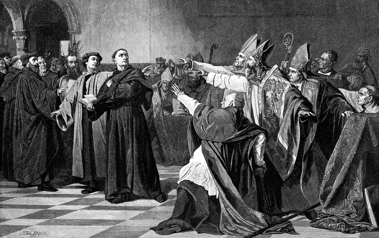Luther na sněmu ve Worms, 1882 od Unbekannt