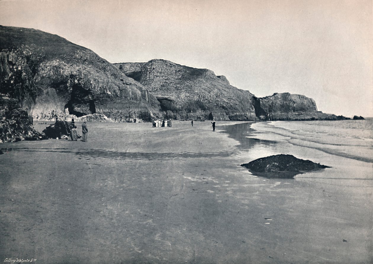 Lydstep - The Cliffs and the Beach, 1895 od Unbekannt