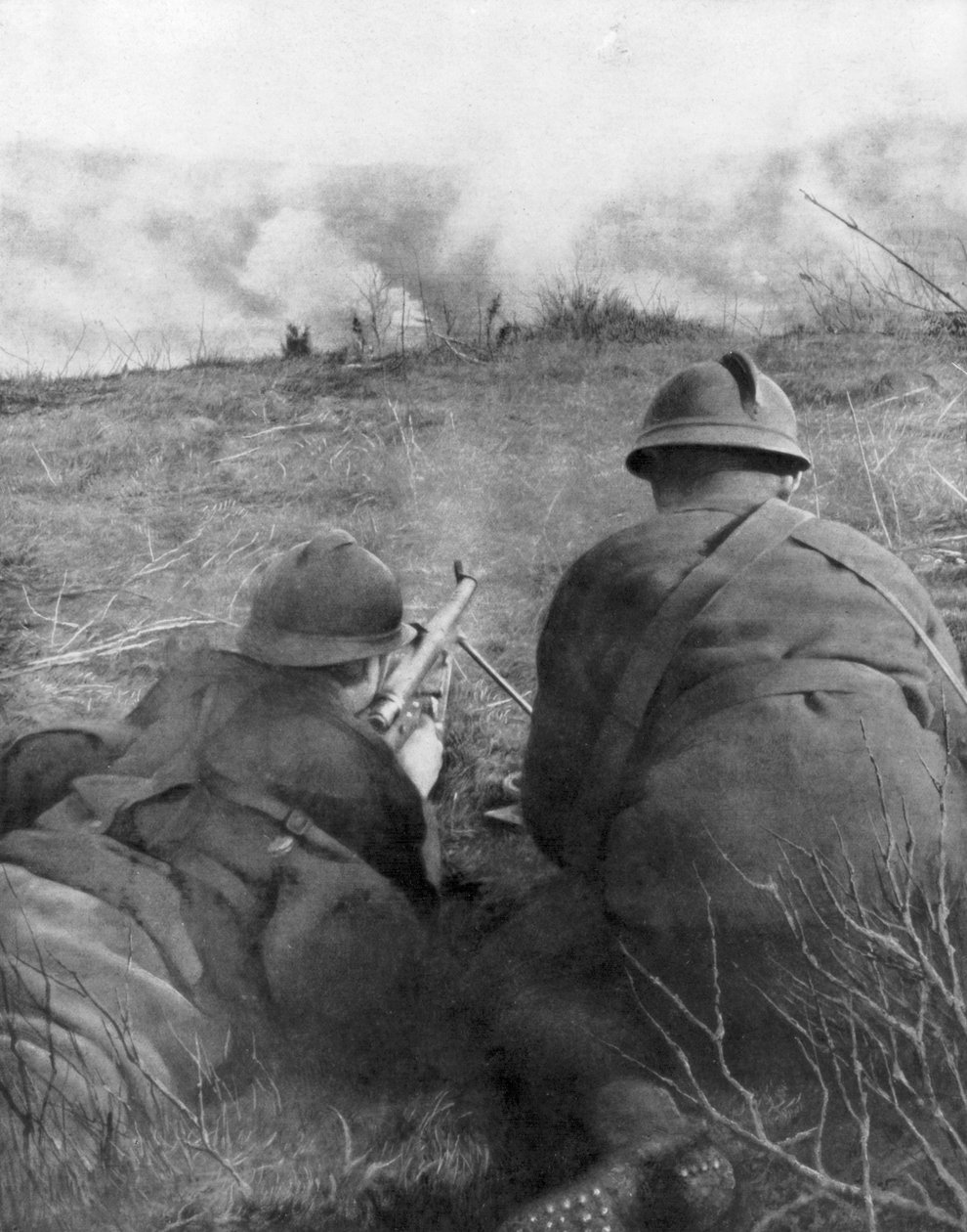 Kulometníci na okraji Hangard Wood, Pikardie, Francie, 28. dubna 1918, 1926 od Unbekannt