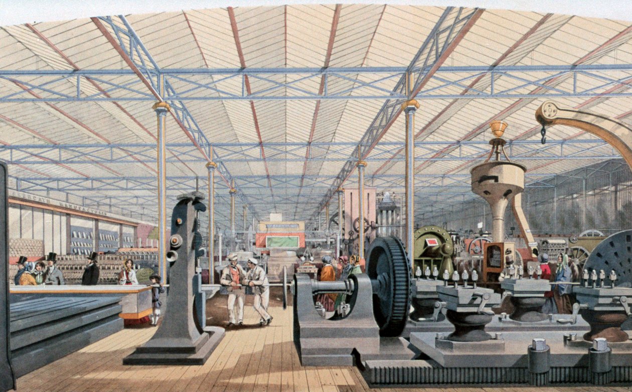 Machinery Hall, výstava Crystal Palace, Londýn, 1851 od Unbekannt