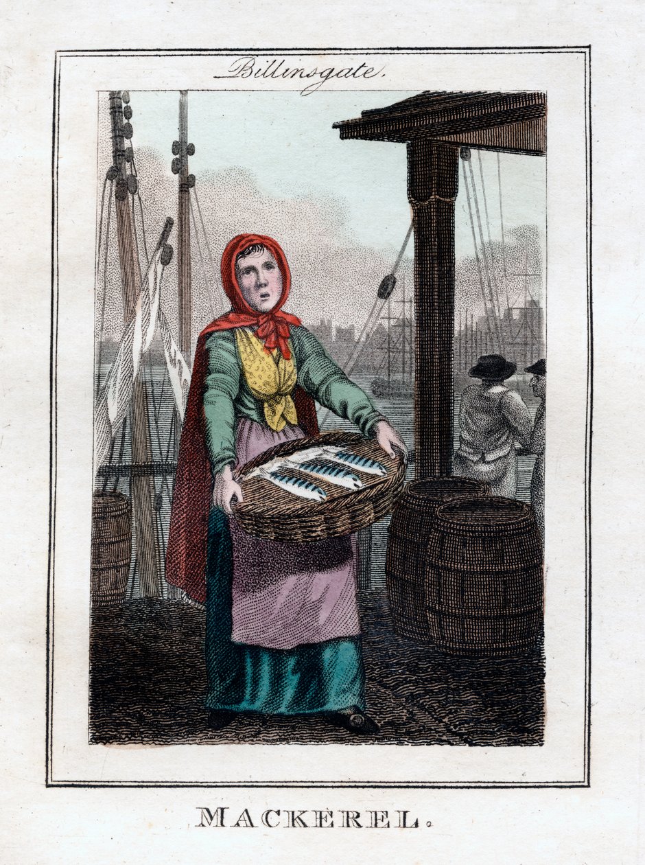 Makrela, Billingsgate, Londýn, 1805 od Unbekannt