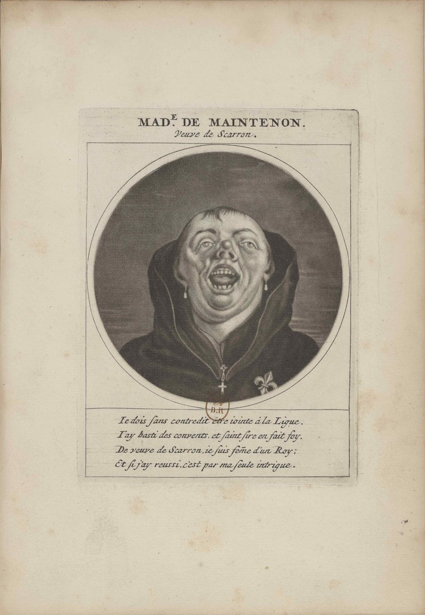 Madame de Maintenon převlečená za mnicha, cca 1690. od Unbekannt
