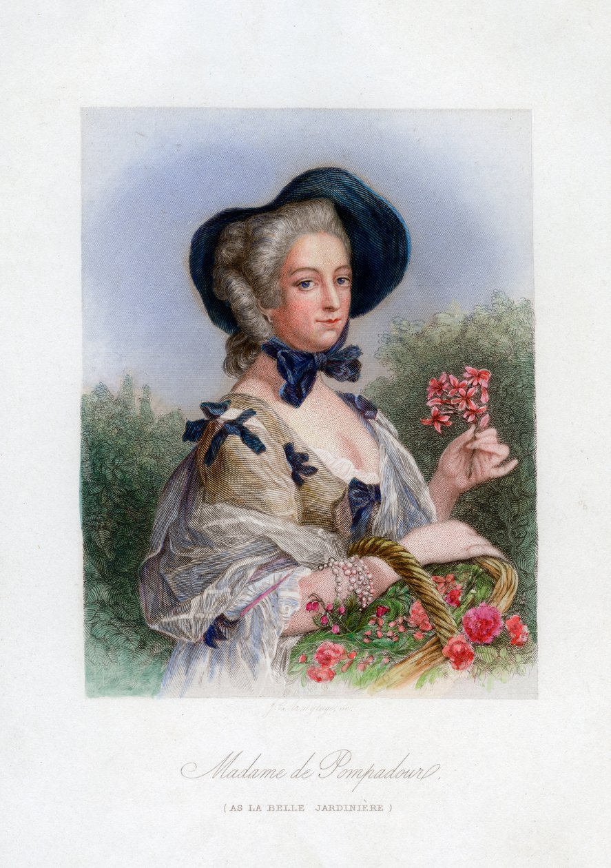 Madame de Pompadour jako krásná zahradník od Unbekannt