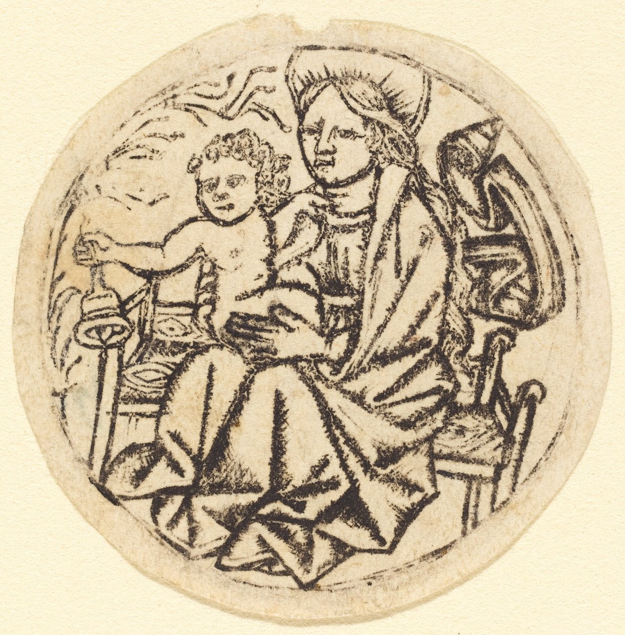 Madonna a dítě se zvonem, c. 14501460. od Unbekannt