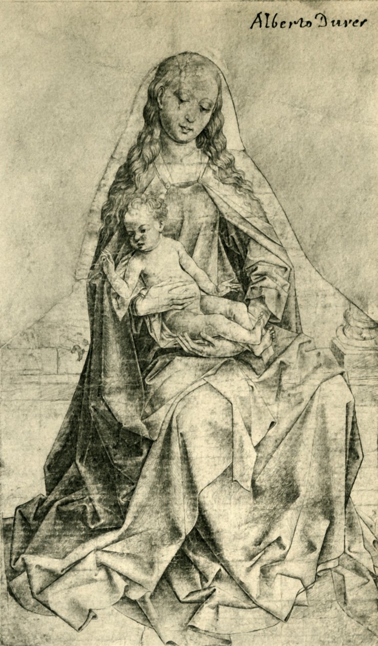 Madona s Kristovým požehnáním, 1440-1450, 1943. od Unbekannt