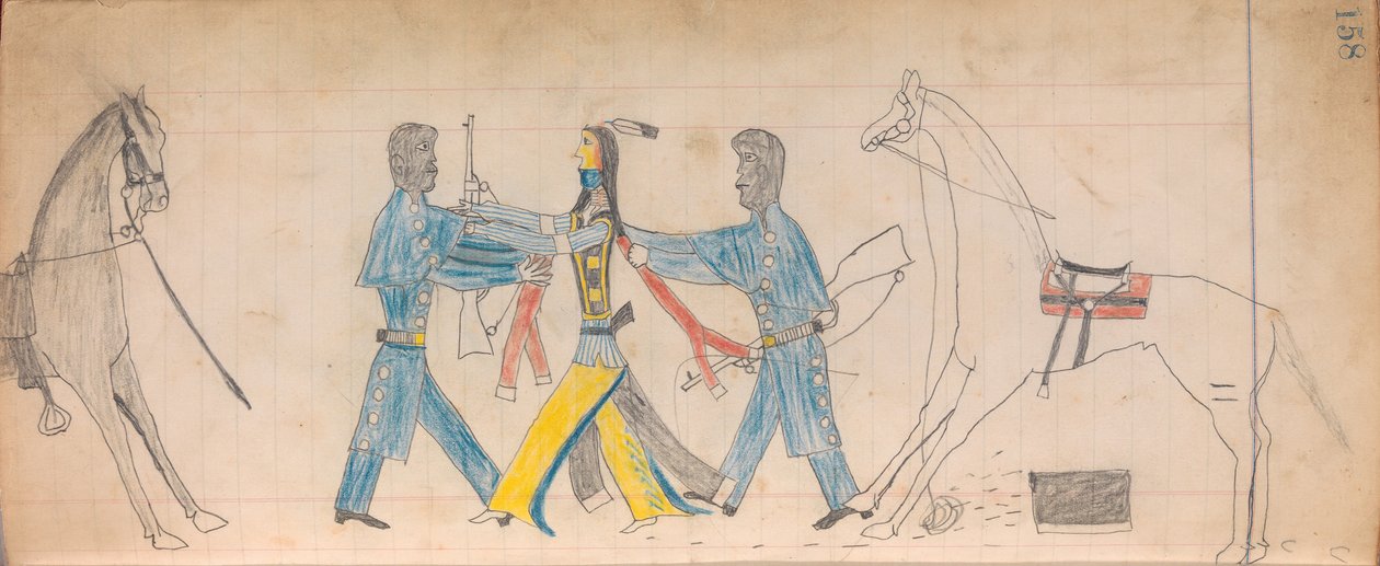 Maffet Ledger: Důstojníci černé kavalérie a Indián, ca. 1874-81. od Unbekannt