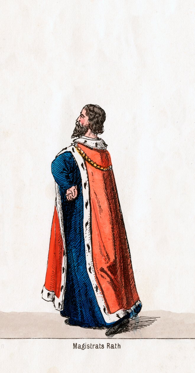 Magistrát, kostýmní návrh pro Shakespearovu hru, Jindřich VIII., 19. století od Unbekannt