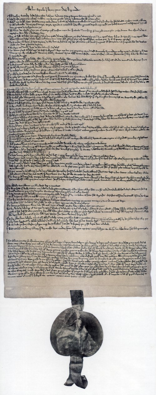 Magna Carta, anglická charta původně vydaná v roce 1215 od Unbekannt