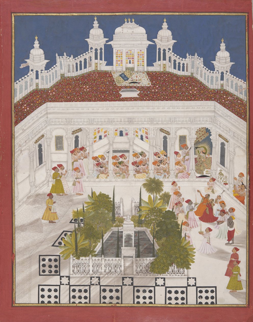 Maharana Ari Singh uctívající ve svém paláci, 1765 od Unbekannt
