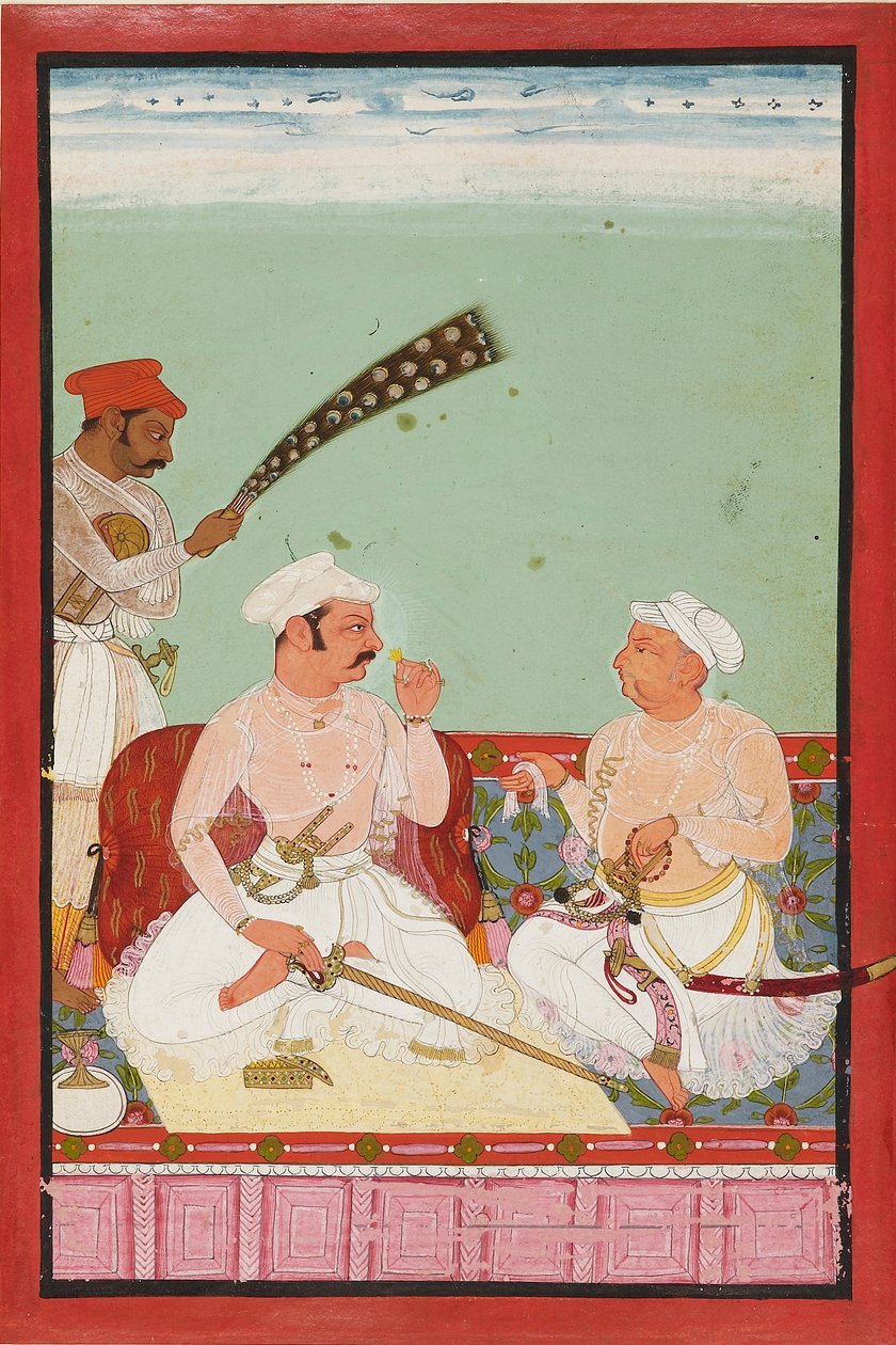 Maharao Ratan Singh s dvořany, c1670 od Unbekannt