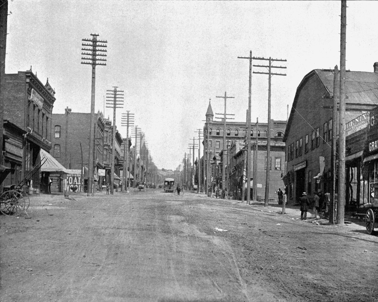 Main Street, Butte City, Montana, USA, c1900. od Unbekannt