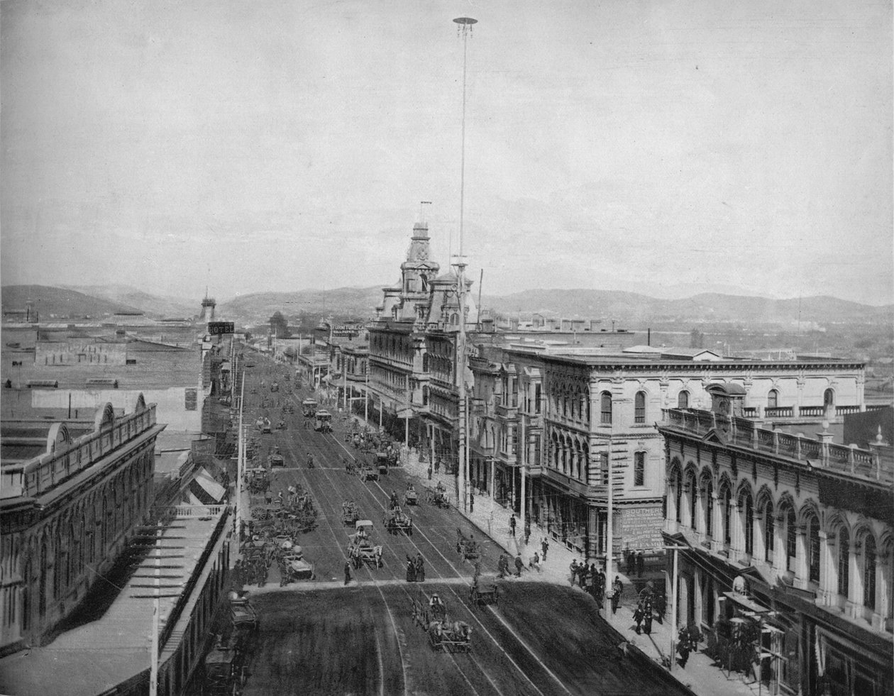 Main Street, Los Angeles, Kalifornie, c1897. od Unbekannt