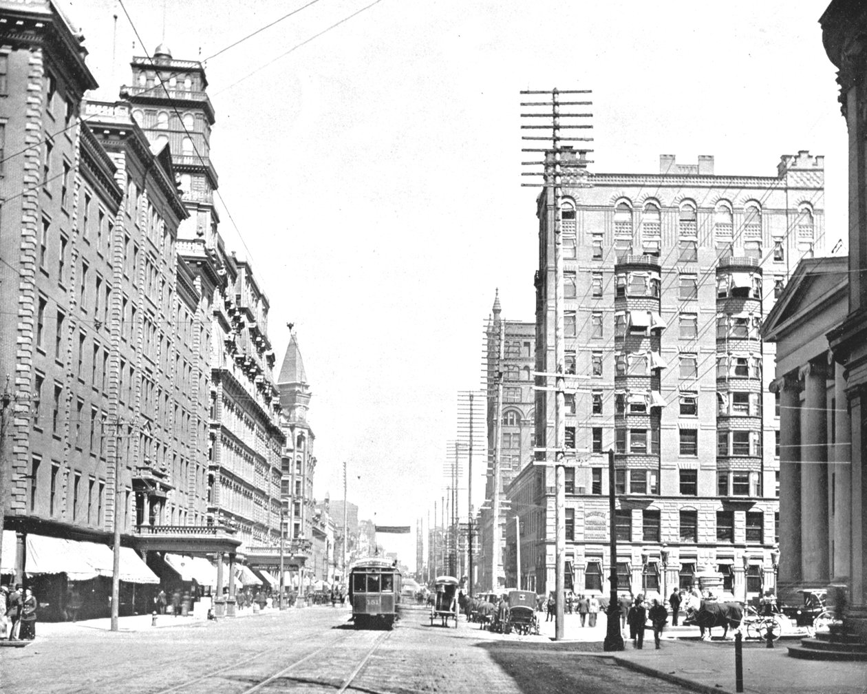 Main Street, Rochester, stát New York, USA, c1900. od Unbekannt