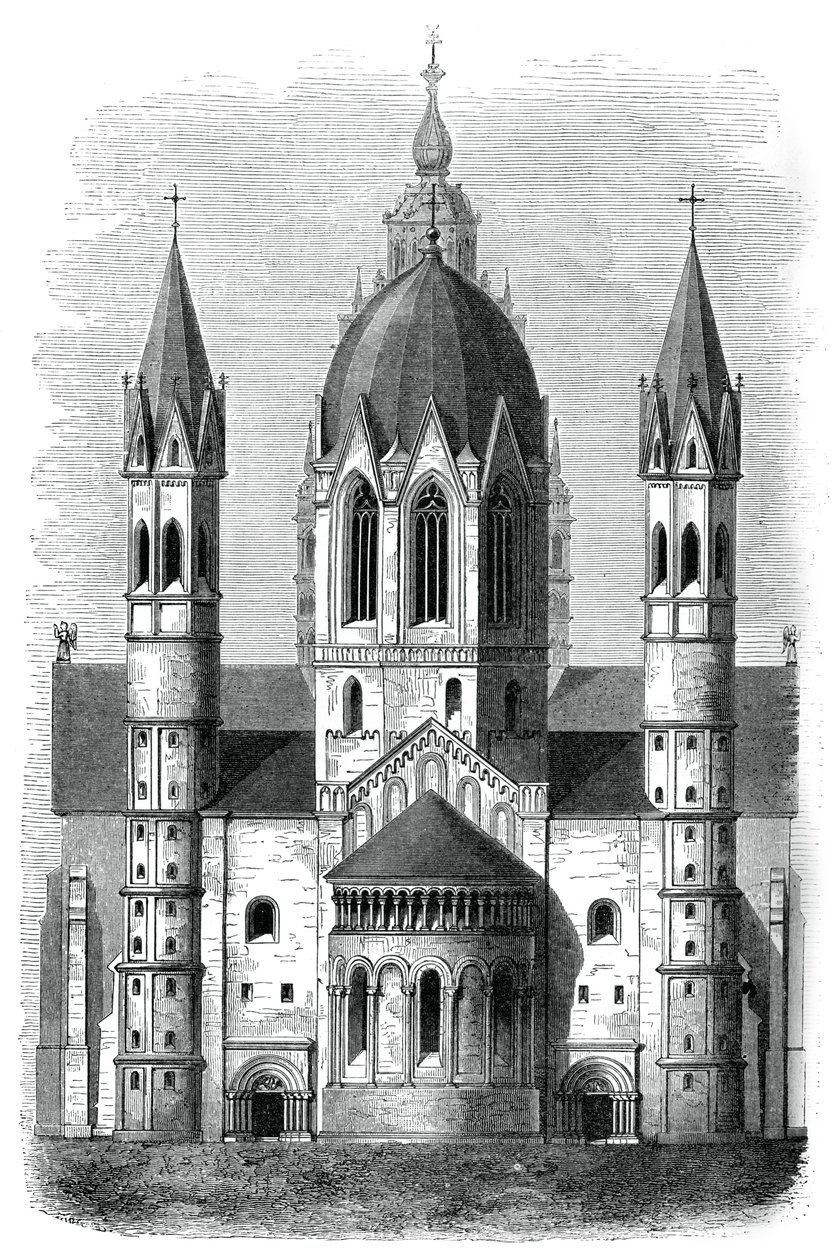 Mainzská katedrála, Rýn, Německo, 12. a 13. století, 1870 od Unbekannt