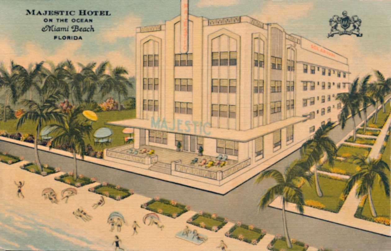 Majestátní hotel na oceánu. Miami Beach, Florida, 1940 od Unbekannt