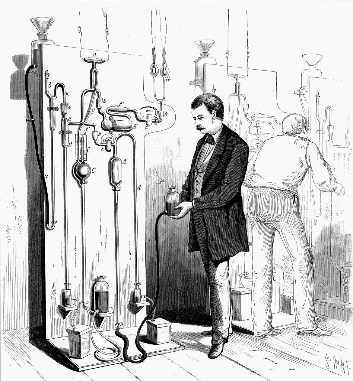 Výroba Edisonových žárovek, 1880 od Unbekannt