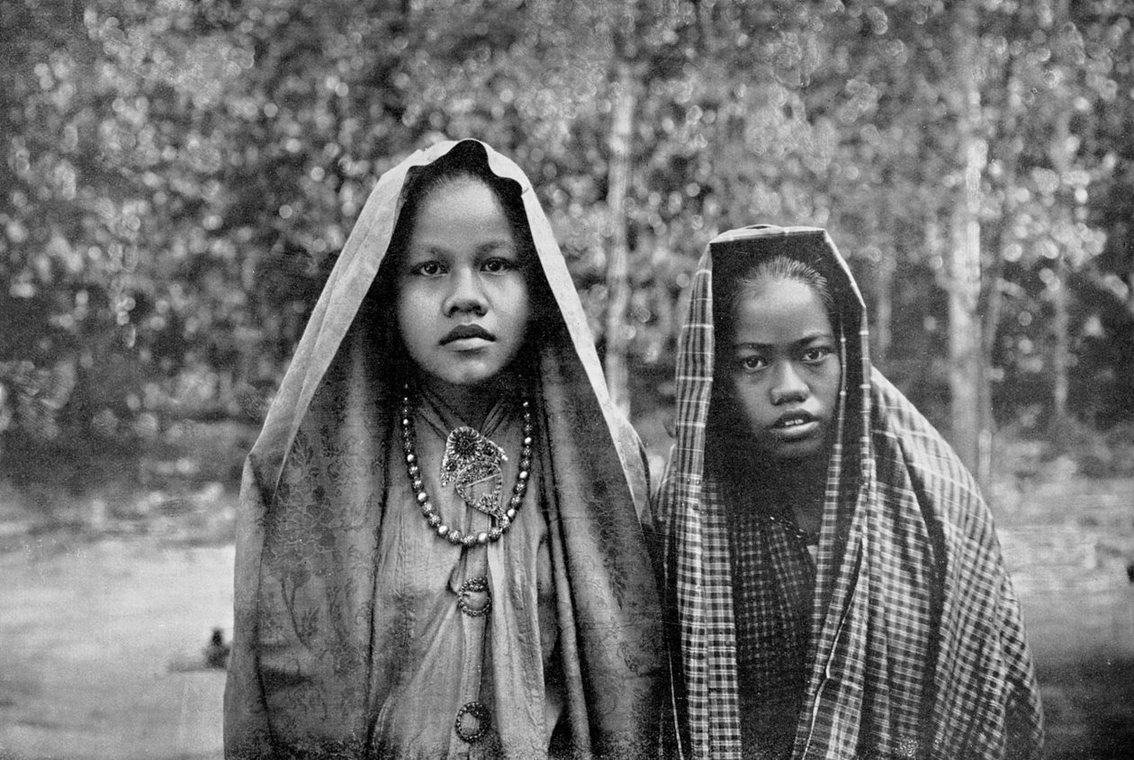 Malajské dívky, Sumatra, Indonésie od Unbekannt