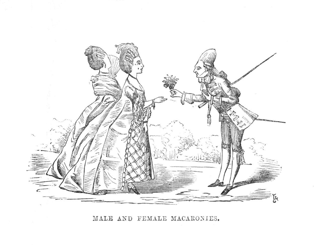 Samčí a samičí makaronky, c1870 od Unbekannt