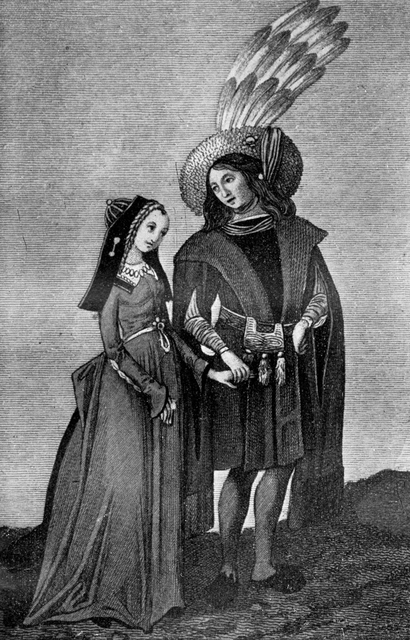 Mužský a ženský kostým, konec 15.-začátek 16. století, 1910 od Unbekannt
