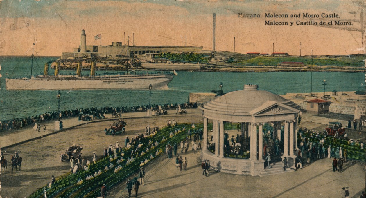 Hrad Malecon a Morro, Havana, Kuba, c1920 od Unbekannt