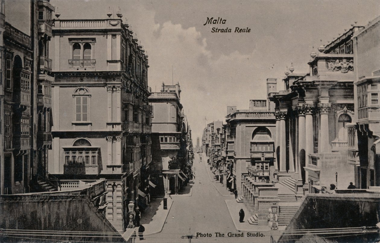 Malta - Strada Reale, c1900 od Unbekannt