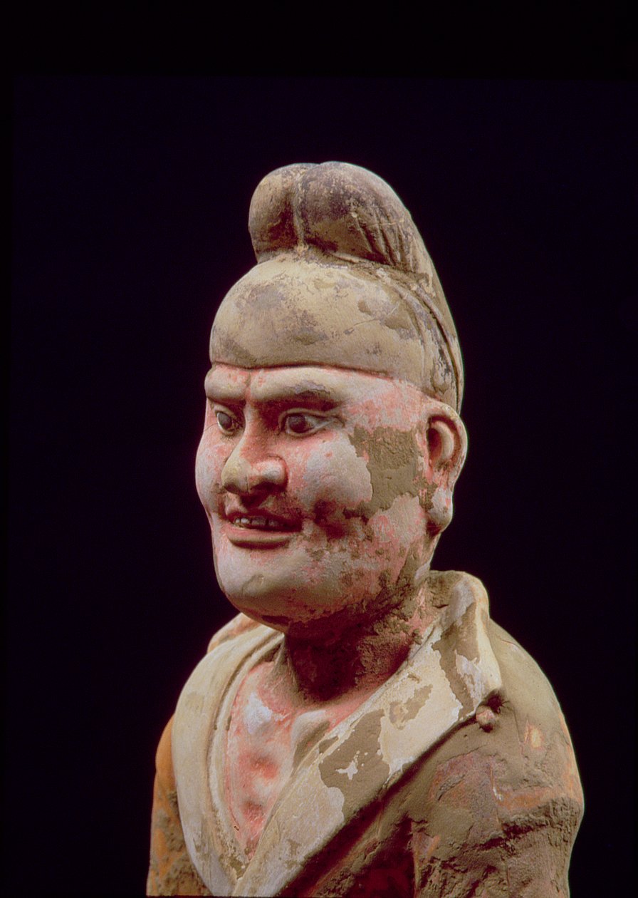 Muž putující po Hedvábné stezce,detail busty, Číňan, dynastie Tang (618-906) (terakota) (viz také 115293) od Unbekannt
