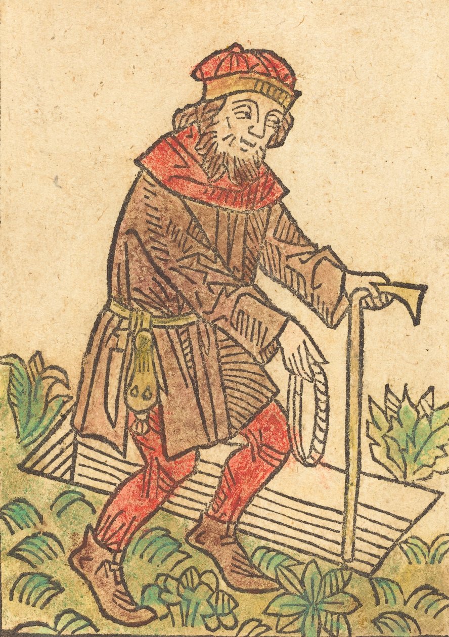 Man Walking Towards a Grave, c. 1495. od Unbekannt
