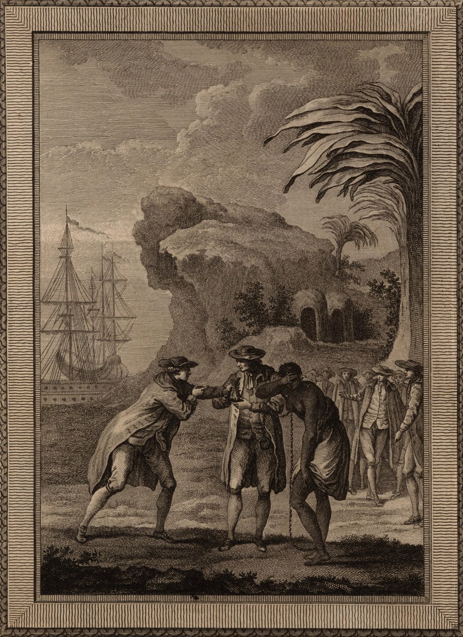 Muž prodává otrokyni, 1775. od Unbekannt