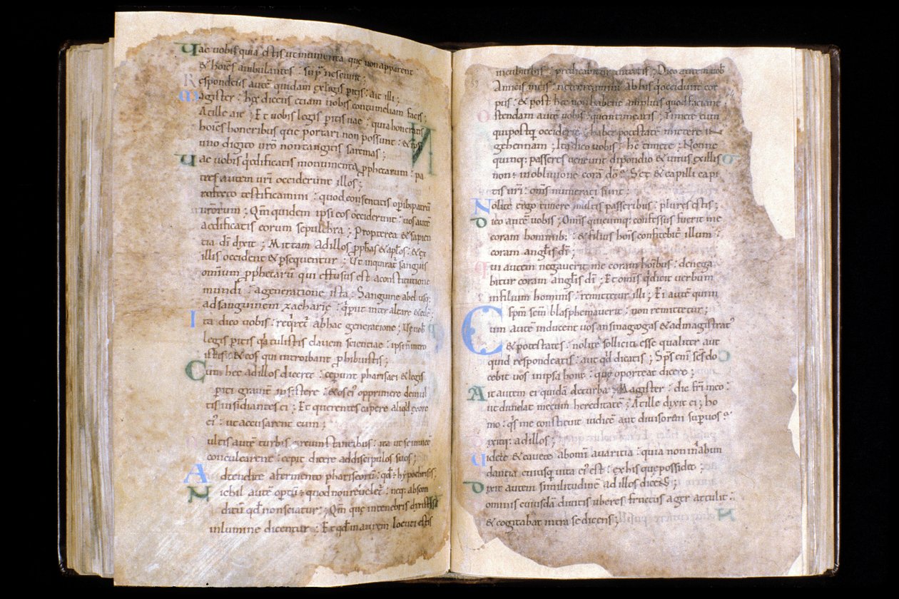Manche N* 066, City of Mortain, Kolegiátní kostel Poklad svatého Evroulta, Kniha evangelia z 10. století. od Unbekannt