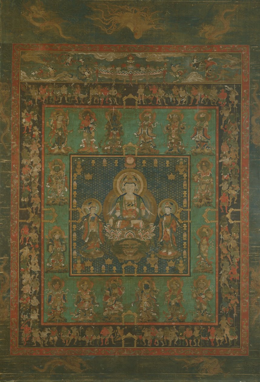 Mandala Hannya Bosatsu, 14. století. od Unbekannt