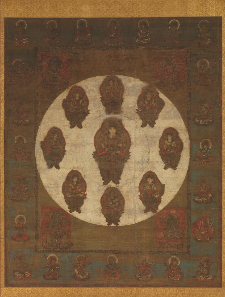Mandala Monju Bosatsu, 13. století. od Unbekannt