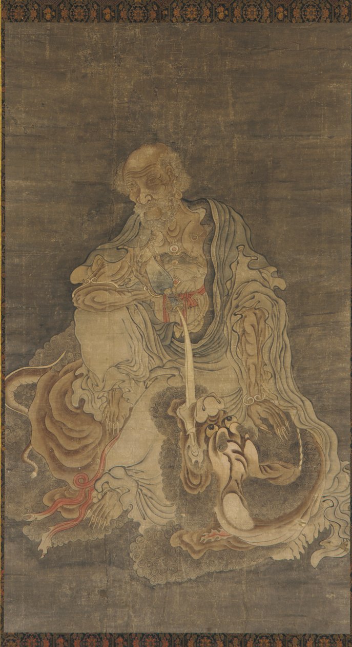 Manjushri sedící na lvu, 1368-1644. od Unbekannt