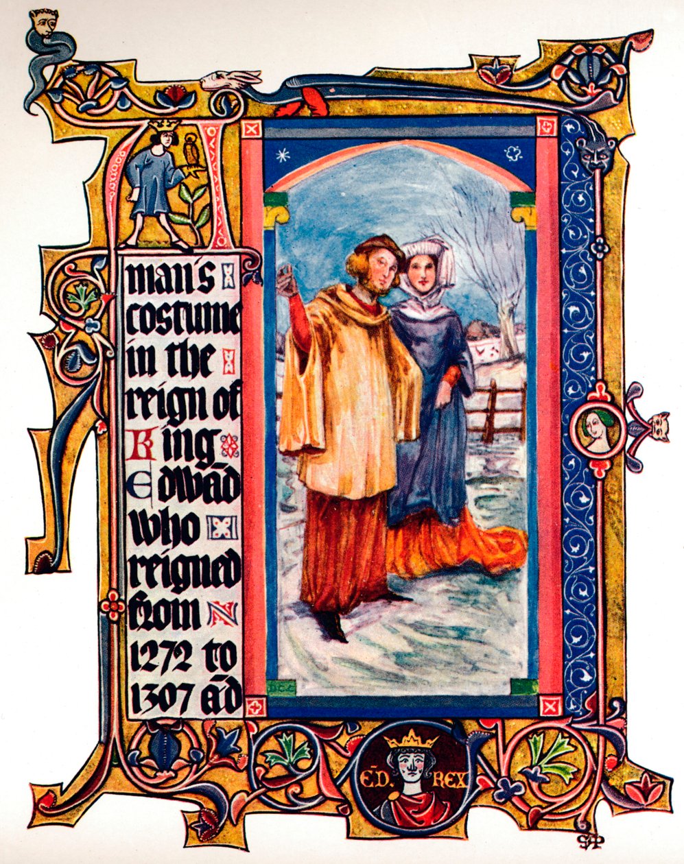 Pánský kostým za vlády krále Edwarda I., 1909 od Unbekannt