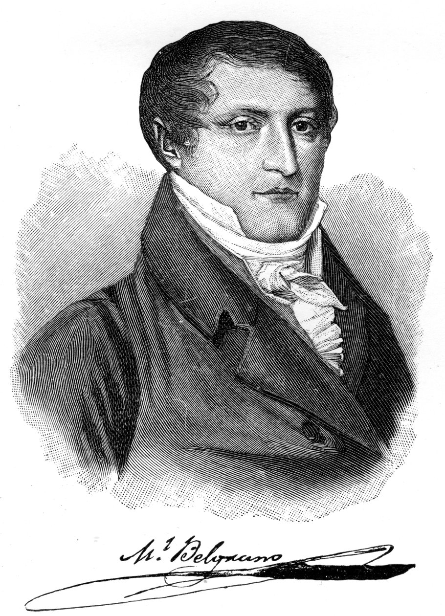 Manuel Belgrano , 19. století argentinský ekonom, právník, politik a vojevůdce, 1901 od Unbekannt