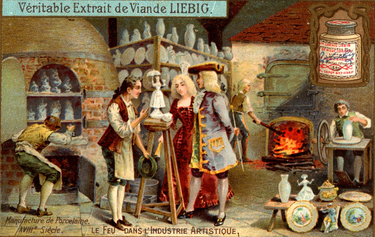 Výroba porcelánu v 18. století, c1900 od Unbekannt