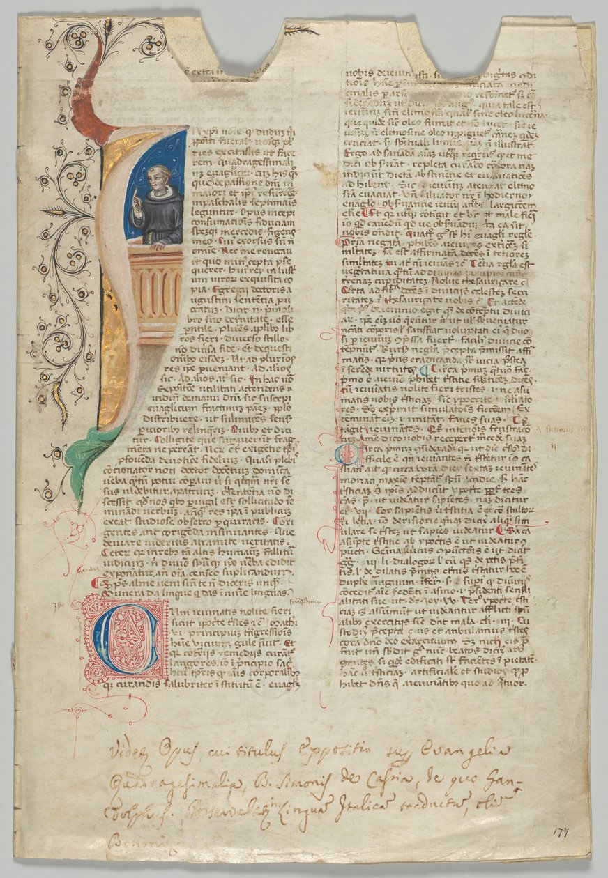 List rukopisu, italština, 14. století. od Unbekannt