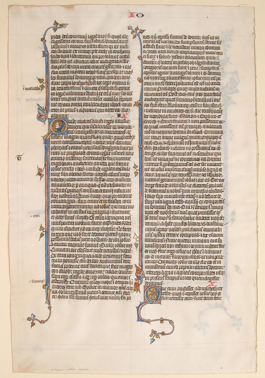 Rukopisný list z Bible, ca. 1280-1300. od Unbekannt