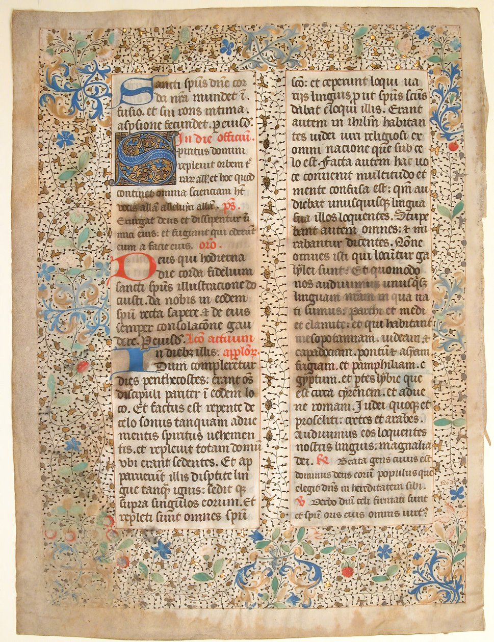 Rukopisný list z misálu, polovina 15. století. od Unbekannt