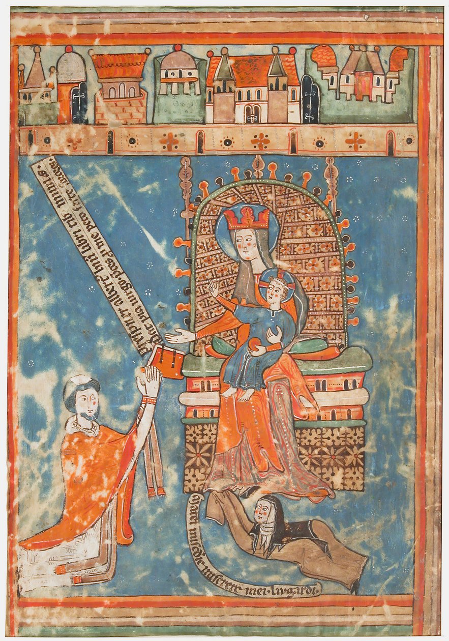 Rukopisný list s věnováním knihy Panně Marii, ca. 1400. od Unbekannt