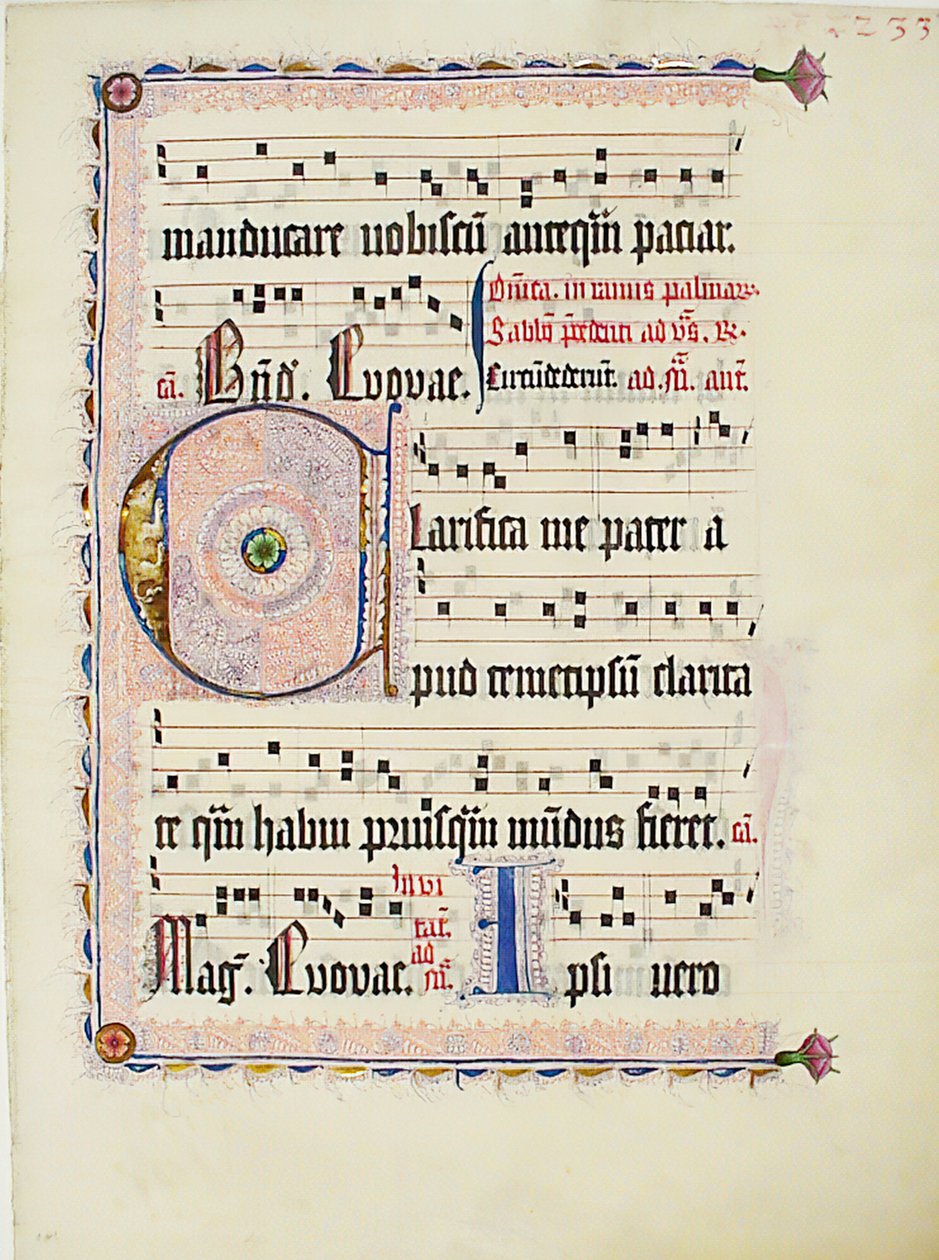 Rukopisný list s iniciálou C, z antifonáře, německy, ca. 1425-50. od Unbekannt