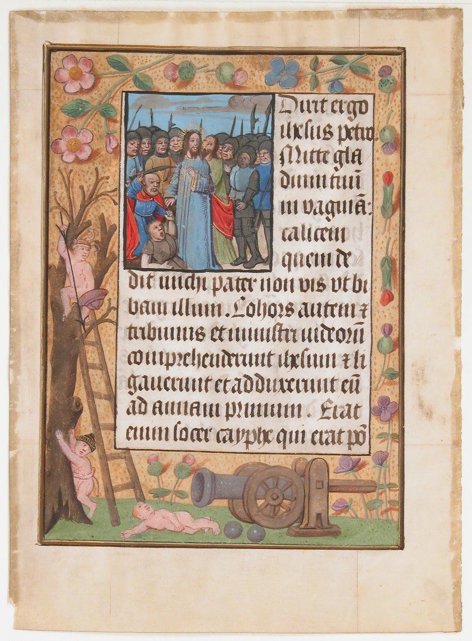 Rukopisný list se zradou, z Knihy hodin, ca. 1500. od Unbekannt