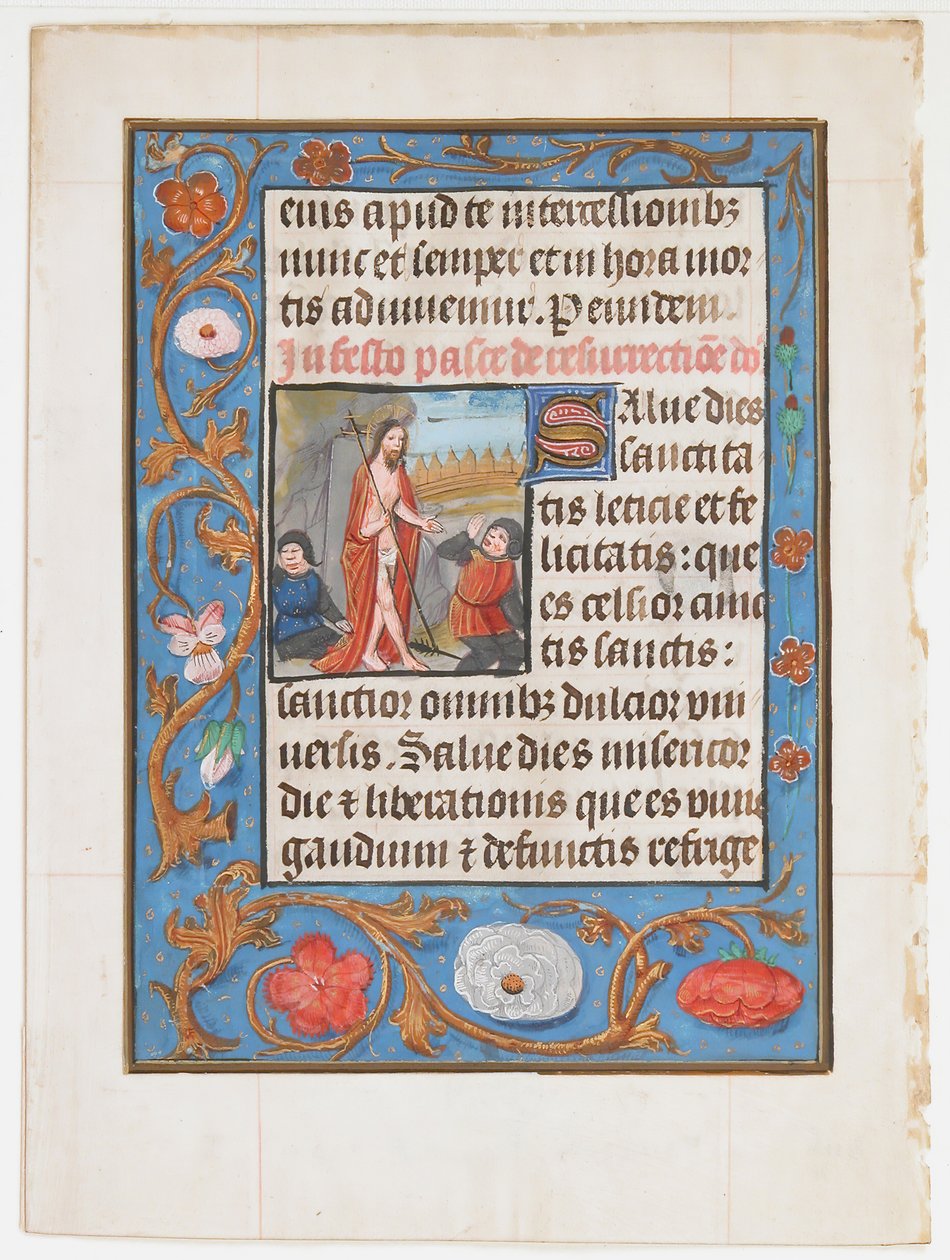 Rukopisný list se vzkříšením, z Knihy hodin, ca. 1500. od Unbekannt