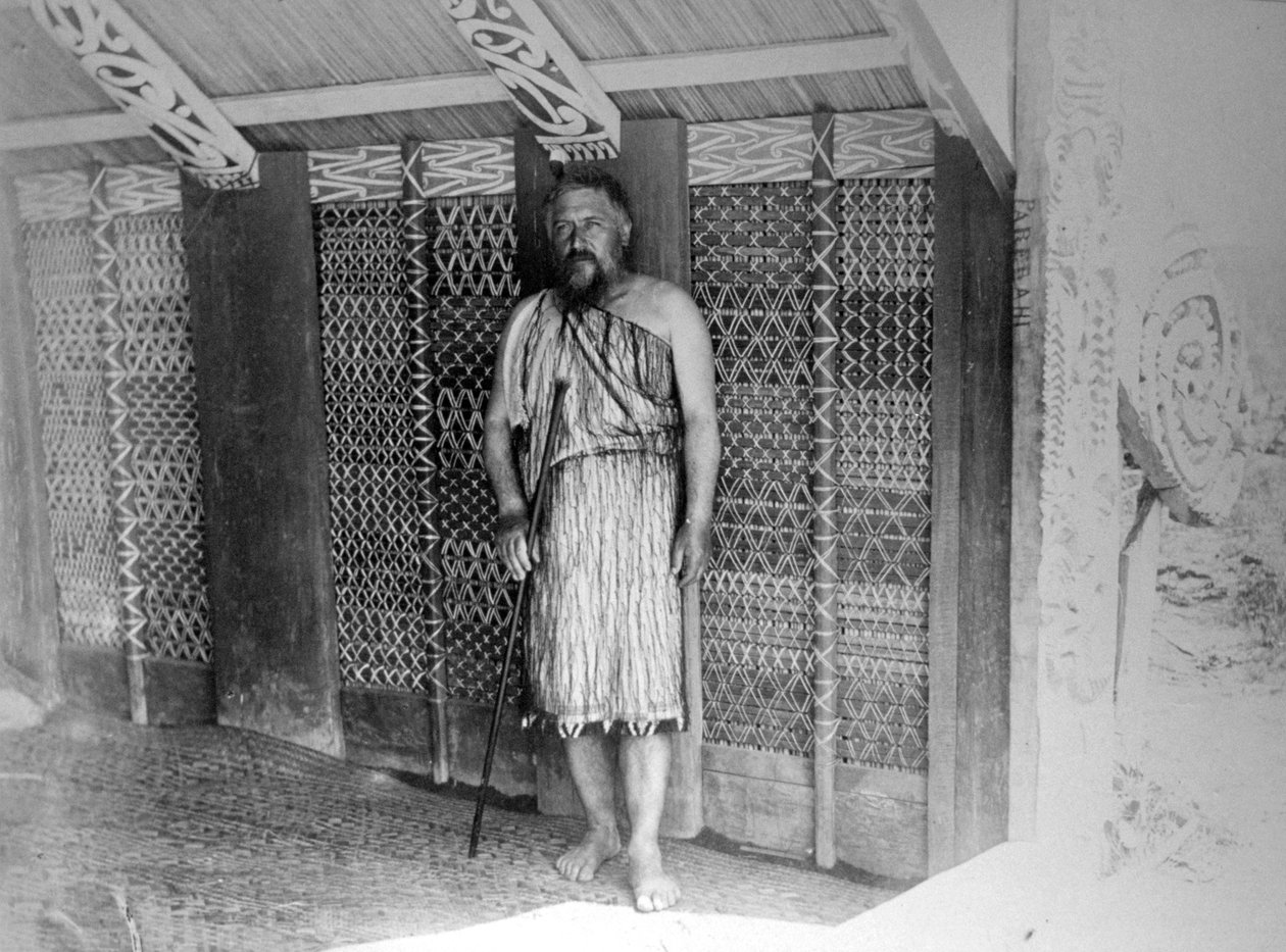 Maorská komunální chata, Nový Zéland, 1899 od Unbekannt