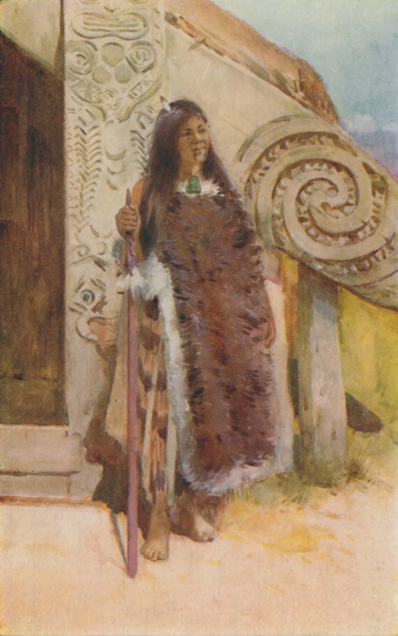 Maori v domorodém kostýmu, 1924 od Unbekannt