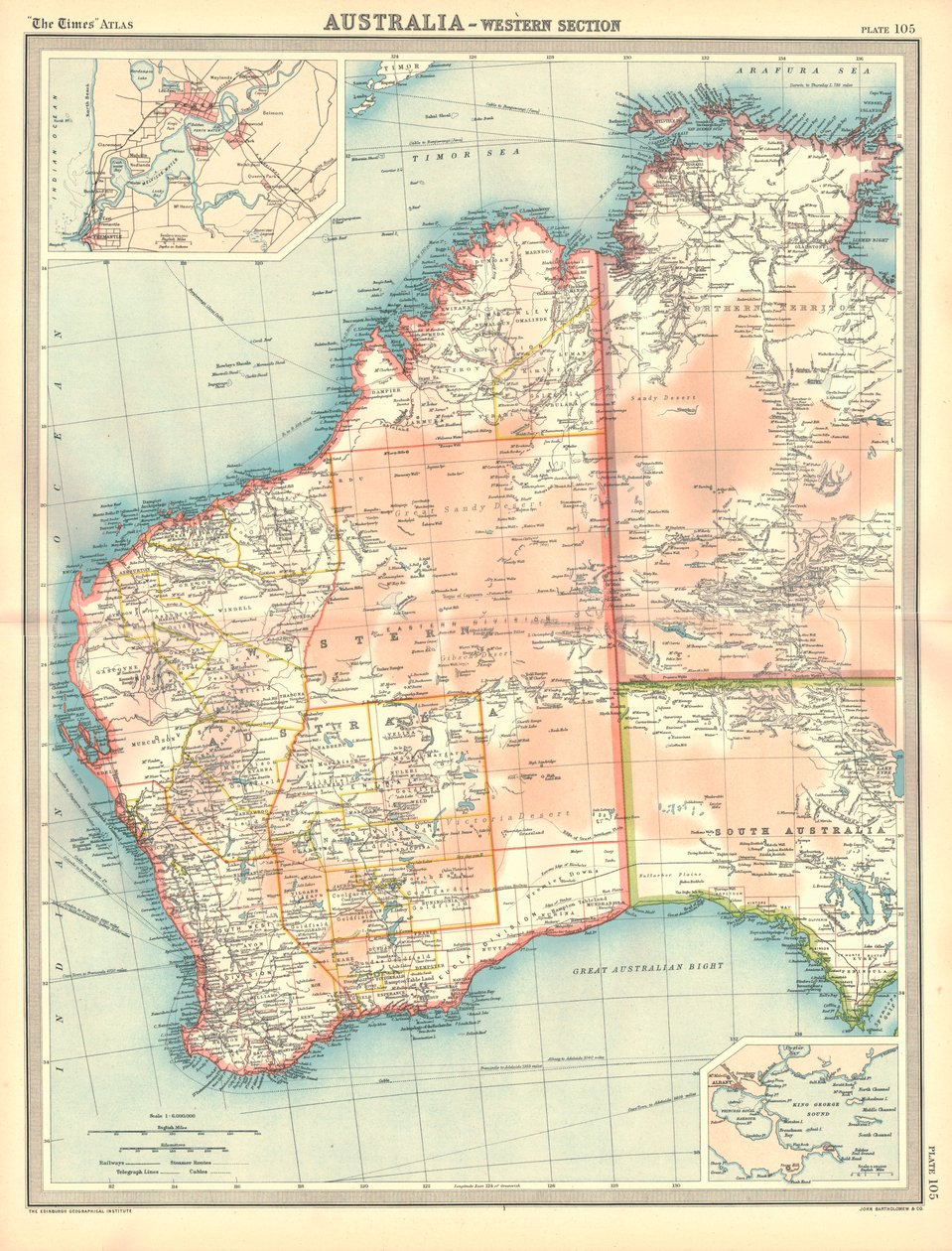 Mapa Austrálie - západní část od Unbekannt